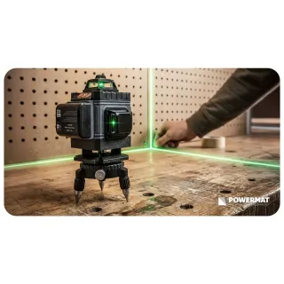 Лазерен нивелир със зелен лъч Powermat PM-PLK-4DM1/ 40 м