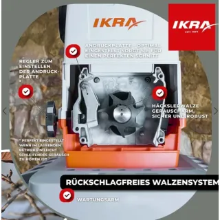 Електрическа дробилка за клони IKRA ILH 3200A/ 3200 W