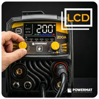 Инверторен заваръчен апарат POWERMAT PM-PAS-200L/ 200A