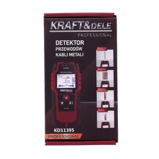 Детектор за проводници/ кабели/ метали/ тръби в стена KraftDele KD11395