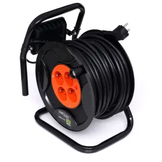 Удължител на макара с LED лампа KraftDele KD4037/ 30м