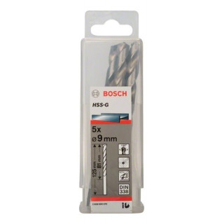 Свредло HSS-G за метал на Bosch 9.0 mm комплект 5 броя Свредло HSS-G за метал на Bosch 9.0 mm комплект 5 броя