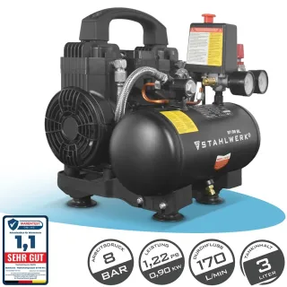 Компресор за въздух STAHLWERK ST-38 Pro/ 1,18 kW/ 3 л
