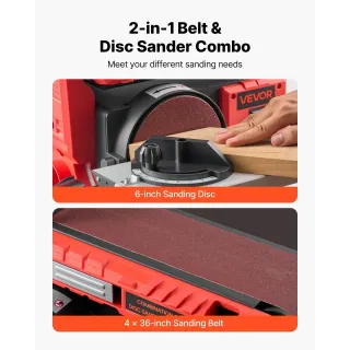 Комбиниран лентов и дисков шлайф VEVOR BSH1510C/ 400W