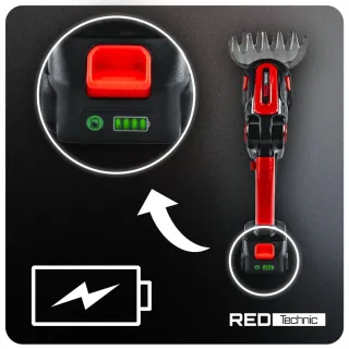 Акумулаторна градинска ножица 2 в 1 RED TECHNIC RTANTK0171/ 21V/ 2x2Ah