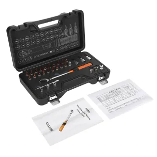 Комплект динамометричен ключ с накрайници KraftDele KD11394/ 5-25Nm / 32 части Комплект динамометричен ключ с накрайници KraftDele KD11394/ 5-25Nm / 32 части