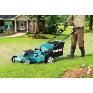 Комплект акумулаторна косачка + ръкавици Makita DLM538CT2/ 18+18V/ 2x5Ah
