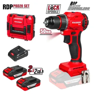 Акумулаторен винтоверт Raider RDP-PBD20 Set R20/ 20 V/ 2х2 Ah