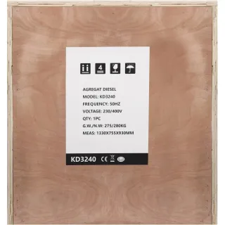 Дизелов генератор KraftDele KD3240/ 15.5kW/ 230V/400V/ 25 л