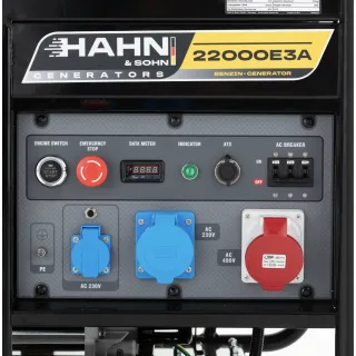 Бензинов генератор Hahn & Sohn HGG22000E3A/ 5.5kW-17kW