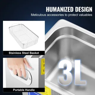 Ултразвукова почистваща вана VEVOR 20ACSBQXJ0001V2/ 200W