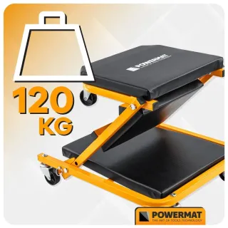 Автомонтьорска лежанка и стол 2 в 1 Powermat PM-LWS-150T/ 150 кг