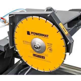 Настолен циркуляр за тухли/камък/бетон Powermat PM-PDB-3000M/ 3 kW/ 350 мм