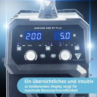 Инверторен заваръчен апарат STAHLWERK MIG/MAG 200 ST Plus/ 200А
