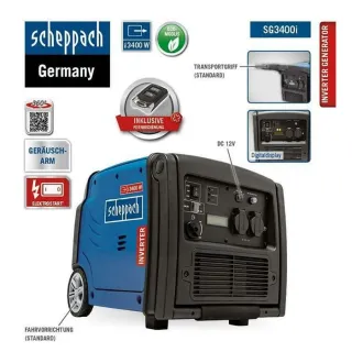 Инверторен генератор Scheppach SG3400i, 3.4 kW