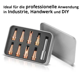 Комплект аксесоара за лазерни заваръчни горелки STAHLWERK Laser Nozzles/ 9 бр. Комплект аксесоара за лазерни заваръчни горелки STAHLWERK Laser Nozzles/ 9 бр.
