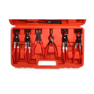 Комплект клещи за монтаж и демонтаж на скоби за водни съединения KraftDele KD10513/ 9 части