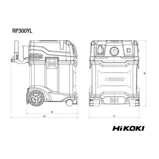 Прахосмукачка за сухо и мокро почистване HiKOKI - Hitachi RP300YL/ 1200 W/ 30 л
