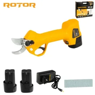 Акумулаторна безчеткова градинска ножица ROTOR RPS168 / 16V/ 2x1.5Ah
