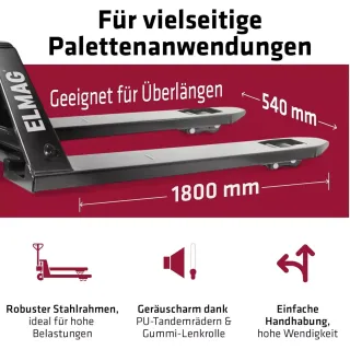 Палетна количка ELMAG 33302/ 2 т