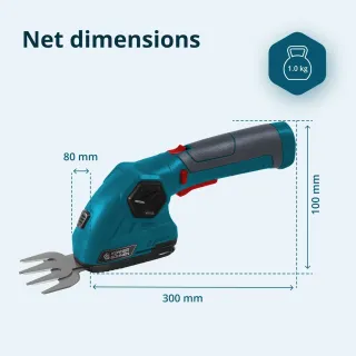 Акумулаторна ножица за трева и жив плет 2 в 1 KOENNER-SOEHNEN KS SHT-8V/ 8V/ 2Ah
