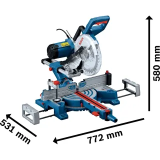 Потапящ циркуляр Bosch GCM 254 D/ 1800W