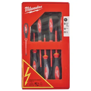 Комплект отвертки електротехнически и фазомер Milwaukee 4932478739 1000V VDE SB/PZ/PH/ 7 бр.