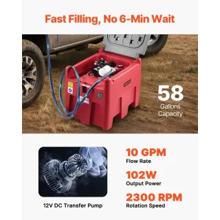 Преносим резервоар за дизел и бензин VEVOR YDIES200L-E/ 220 л