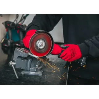 Акумулаторен ъглошлайф с аксесоари RED TECHNIC RTSZK0140/ 21V/ 2х2Ah