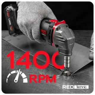 Акумулаторна ножица за ламарина RED TECHNIC RTANSDB0173/ 21V/ 2x3Ah