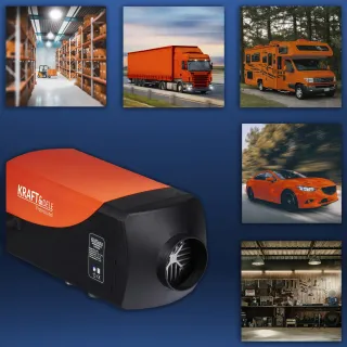 Преносим дизелов отоплител с дистанционно KraftDele KD11781/ 8kW/ 10 л/ термостат/ LCD дисплей