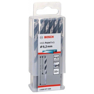 Свредло HSS за метал PoinTec 6.2 mm на Bosch комплект 10 бр.