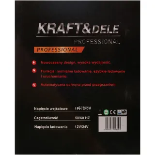 Зарядно устройство за акумулатори със стартова функция KraftDele KD5320/ 12/24V/ 50-800Ah/ 500A Зарядно устройство за акумулатори със стартова функция KraftDele KD5320/ 12/24V/ 50-800Ah/ 500A