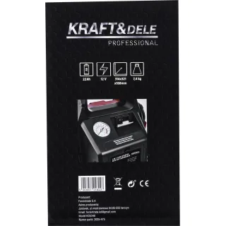Стартерно устройство 4в1 + осветление + компресор KraftDele KD5346/ 1200/600A/ 22Ah/ 12V