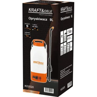 Акумулаторна пръскачка KraftDele KD2028/ 12V/ 9 л