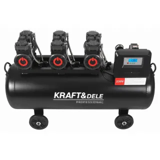 Безмаслен компресор + сепаратор и манометър Kraftdele KD4084/ 3x2200W/ 200 л Безмаслен компресор + сепаратор и манометър Kraftdele KD4084/ 3x2200W/ 200 л