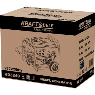 Дизелов генератор KraftDele KD3249/ 230V/ 8/9kW/ 18л