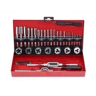 Комплект метчици и плашки KraftDele KD10090/ 32 части