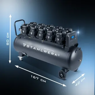 Компресор за сгъстен въздух STAHLWERK ST-2010 Pro/ 5 x 2.17 к.с./ 200 л