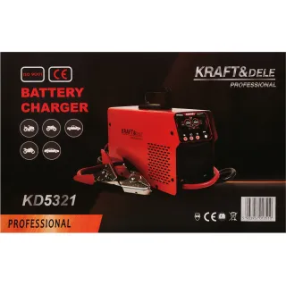 Зарядно устройство за акумулатори със стартова функция KraftDele KD5321/ 12/24V/ 50-800Ah/ 600A