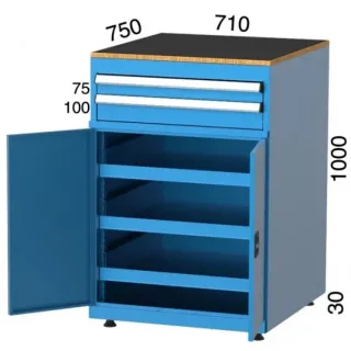 Шкаф с 2 чекмеджета и 3 рафта KOCEL -7110 Шкаф с 2 чекмеджета и 3 рафта KOCEL -7110