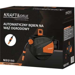 Автоматична стенна макара с маркуч KraftDele KD2150/ 10 м + 1 м Автоматична стенна макара с маркуч KraftDele KD2150/ 10 м + 1 м