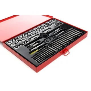 Комплект метчици и плашки KraftDele KD10251/ 60 части