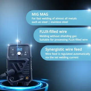 Комбиниран заваръчен апарат 5 в 1 STAHLWERK MIG/MAG 160 M/ 160A