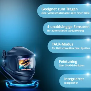 Автоматична заваръчна маска MASTER 3в1 STAHLWERK 6354/ DIN 14