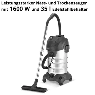 Прахосмукачка за мокро и сухо почистване STAHLWERK VCL-1500 ST / 1500 W/ 40л Прахосмукачка за мокро и сухо почистване STAHLWERK VCL-1500 ST / 1500 W/ 40л
