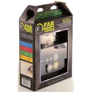 Аксесоари за прав шлайф FARTOOLS / 43 броя, за стъкло и порцелан Аксесоари за прав шлайф FARTOOLS / 43 броя, за стъкло и порцелан