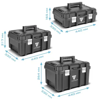 Комплект кутии за инструменти с платформа STAHLWERK 6967/ 3 бр.