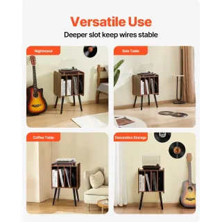 Стойка за грамофон 2 нива с 4 шкафа VEVOR KLEC-05 Стойка за грамофон 2 нива с 4 шкафа VEVOR KLEC-05