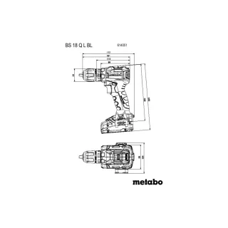 Акумулаторен винтоверт METABO BS 18 L/ 18 V/ 2х2Ah